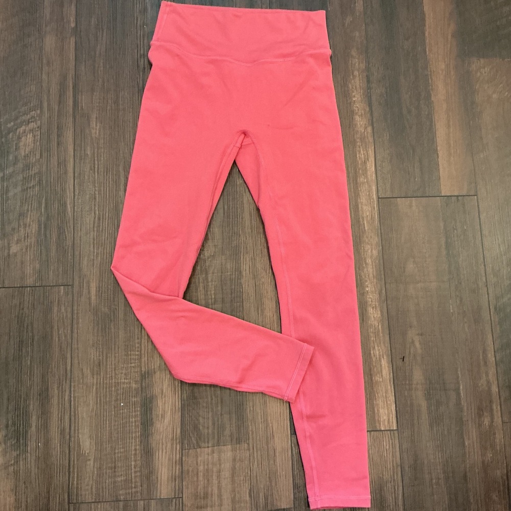 FORM Active Leggings Coral Pink High Waisted Performance Yoga Pants Size M